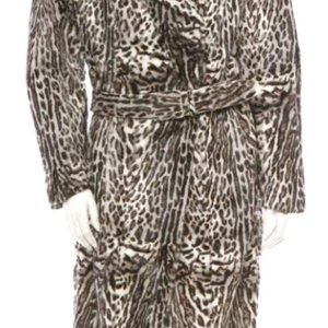 GORGEOUS NEW $9,500 DONNA KARAN GOATSKIN FUR COAT IN OCELOT PRINT